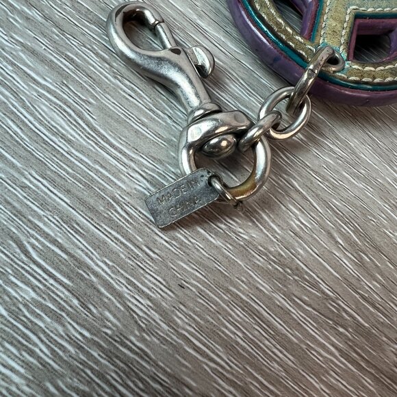 vintage Coach leather Peace bag charm or keychain - Picture 4 of 4